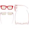 imageEyekepper Ladies Computer Glasses  Blue Light Filter Readers Women  UV420 Protection Oversized Square Design Reading Eyeglasses  Black 050Redbb40 Lens