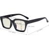 imageEyekepper Ladies Computer Glasses  Blue Light Filter Readers Women  UV420 Protection Oversized Square Design Reading Eyeglasses  Black 050Redbb40 Lens