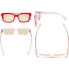 imageEyekepper Ladies Computer Glasses  Blue Light Filter Readers Women  UV420 Protection Oversized Square Design Reading Eyeglasses  Black 050Redbb60 Lens