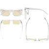 imageEyekepper Ladies Computer Glasses  Blue Light Filter Readers Women  UV420 Protection Oversized Square Design Reading Eyeglasses  Black 050Transparentbb60 Lens