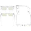imageEyekepper Ladies Computer Glasses  Blue Light Filter Readers Women  UV420 Protection Oversized Square Design Reading Eyeglasses  Black 050Transparentbb40 Lens