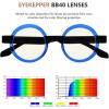imageEyekepper Reading Glasses Blue Light Blocking Round Computer Glasses Readers WomenBlueBluebb40 Lens