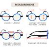 imageEyekepper Reading Glasses Blue Light Blocking Round Computer Glasses Readers WomenBlueBluebb40 Lens