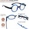 imageEyekepper Reading Glasses Blue Light Blocking Round Computer Glasses Readers WomenBlueBluebb40 Lens