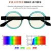 imageEyekepper Reading Glasses Blue Light Blocking Round Computer Glasses Readers WomenBlueGreenbb40 Lens