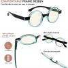 imageEyekepper Reading Glasses Blue Light Blocking Round Computer Glasses Readers WomenBlueGreenbb40 Lens