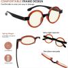 imageEyekepper Reading Glasses Blue Light Blocking Round Computer Glasses Readers WomenBlueRedbb40 Lens