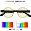 imageEyekepper Reading Glasses Blue Light Blocking Round Computer Glasses Readers WomenBlueYellowbb40 Lens
