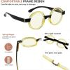 imageEyekepper Reading Glasses Blue Light Blocking Round Computer Glasses Readers WomenBlueYellowbb40 Lens