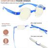 imageEyekepper Round Blue Light Blocking Reading Glasses for Women Computer Readers EyeglassesBluebb40 Lens