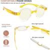 imageEyekepper Round Blue Light Blocking Reading Glasses for Women Computer Readers EyeglassesYellowbb40 Lens