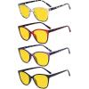 imageEyekepper 4 Pack Oversized Blue Light Filter Glasses  Cat Eye Design Computer Reading Glasses for Women Anti Screen Glare Blocking Digital Blue Rays 000Blue Light Blockingb904 Pairs