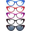 imageEyekepper 4pack Cat Eye Reading Glasses Blue Light Blocking Women Readers 0505 Pack Mix Color