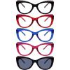 imageEyekepper 4pack Reading Glasses Blue Light Blocking for Women Bling Design Cateye Readers 0505 Pack Mix Color