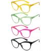 imageEyekepper 4pack Reading Glasses Blue Light Blocking for Women Cateye Style Rhinestone Readers4 Pack Mix Color