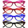 imageEyekepper 5pack Reading Glasses for Women Small Lens Cateye ReadersBlue Light Blocking Reading Glasses