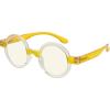 imageEyekepper Round Blue Light Blocking Reading Glasses for Women Computer Readers EyeglassesYellowbb40 Lens