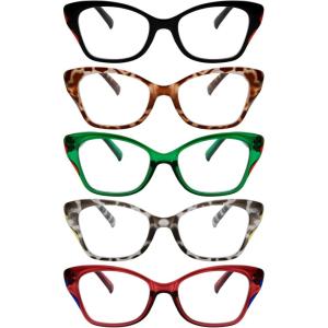 imageEyekepper 5pack Reading Glasses For Women Cateye Ladies Readers5 Pack Mix Color