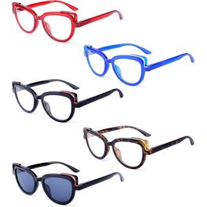 imageEyekepper 5pack Reading Glasses for Women Design Cateye Readers5 Pack Mix Color
