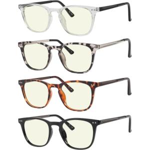 imageEyekepper Multipack tinted Blue Light Blocking Reading Glasses for Women Men Readers Computer EyeglassesA4 Packmix