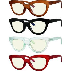 imageEyekepper Multipack tinted Blue Light Blocking Reading Glasses for Women Men Readers Computer EyeglassesE4 Packmix