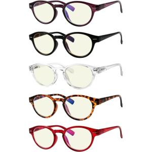 imageEyekepper Multipack tinted Blue Light Blocking Reading Glasses for Women Men Readers Computer EyeglassesI5 Packmix