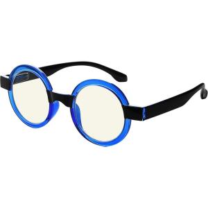 imageEyekepper Reading Glasses Blue Light Blocking Round Computer Glasses Readers WomenBlueBluebb40 Lens