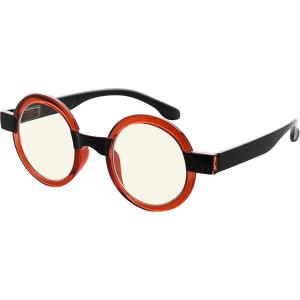 imageEyekepper Reading Glasses Blue Light Blocking Round Computer Glasses Readers WomenBlueRedbb40 Lens