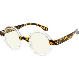 imageEyekepper Round Blue Light Blocking Reading Glasses for Women Computer Readers EyeglassesTortoisebb40 Lens