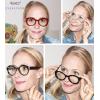 imageEyekepper 4 Packing Round Reading Glasses Women Large Frame Stylish Readers 150Blue Light Blockingb404 Pairs