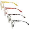 imageEyekepper 4Pack Round Reading Glasses for Women Retro Readers Eyeglasses 150Zblue Light Blockingb404 Pairs