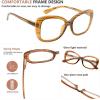 imageEyekepper Chic Reading Glasses for Women Oversized Readers  BlackBrown Stripe