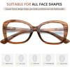 imageEyekepper Chic Reading Glasses for Women Oversized Readers  BlackBrown Stripe