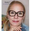 imageEyekepper Chic Reading Glasses for Women Oversized Readers  BlackRed Stripe