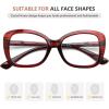imageEyekepper Chic Reading Glasses for Women Oversized Readers  BlackRed Stripe