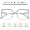 imageEyekepper Reading Glasses for Women 4Pack Large Frame Readers Eyeglasses Oversize 175White
