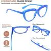 imageEyekepper Reading Glasses for Women Rhinestone Readers Oversize HalfMoon Design Eyeglasses  BlueBlue