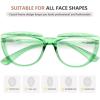 imageEyekepper Reading Glasses for Women Rhinestone Readers Oversize HalfMoon Design Eyeglasses  BlueGreen