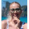 imageEyekepper Reading Glasses for Women Rhinestone Readers Oversize HalfMoon Design Eyeglasses  BlueGreen