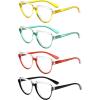 imageEyekepper 4 Pack Reading Glasses Large Frame  Oversize Ladies Half Moon Design Readers4pcsmix