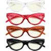 imageEyekepper 4Pack Cateye Style Reading Glasses for Women Chic Readers 150Blue Light Blockingb404 Pairs