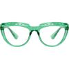 imageEyekepper Reading Glasses for Women Rhinestone Readers Oversize HalfMoon Design Eyeglasses  BlueGreen