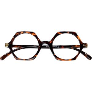 imageEyekepper 4 Packing Small Vintage Reading Glasses for Women  Retro Reading Eyeglasses Mini Odd Readers Men 150Tortoise