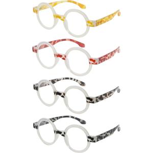 imageEyekepper 4Pack Round Reading Glasses for Women Retro Readers Eyeglasses 150Z4pcsmix