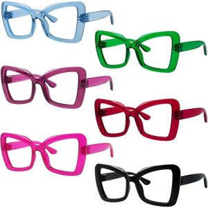 imageEyekepper 4pack Cateye Design Reading Glasses Oversized Readers for Women Reading 1506 Pack Mix Colorr2315