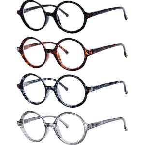 imageEyekepper 4pack Reading Glasses Women Small Lens Round Readers 2004 Pack Mix Color
