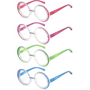 imageEyekepper 4pack Round Reading Glasses For Women Stylish Readers 1754 Pack Mix Color