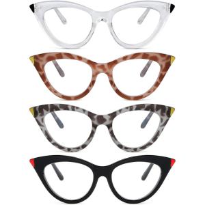 imageEyekepper 5 Pack Small Reading Glasses for Women Cateye Style Ladies Readers 1504pcsmix