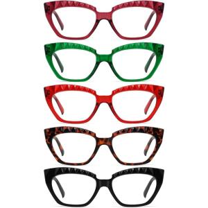 imageEyekepper 5pack Reading Glasses For Women Stylish Readers 2255 Pack Mix Color