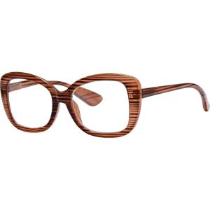 imageEyekepper Chic Reading Glasses for Women Oversized Readers  BlackBrown Stripe